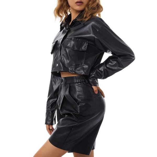 women's jackets autumn winter ladies short pu female women casual y2k solid color long sleeve lapel coats single-breasted slim outwear, Black;brown
women's jackets autumn winter ladies short pu female women casual y2k solid color long sleeve lapel coats single-breasted slim outwear, Black;brown
