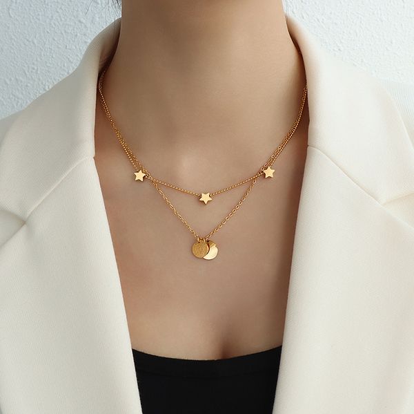 product 2-layer stars orbit necklaces ladies 40+5cm long pendant necklace for elegant women girls fashion jewelry, Silver
product 2-layer stars orbit necklaces ladies 40+5cm long pendant necklace for elegant women girls fashion jewelry, Silver