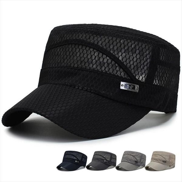 summer style flat mens baseball cap casual breathable military sunshade mesh outdoor hat, Blue;gray
summer style flat mens baseball cap casual breathable military sunshade mesh outdoor hat, Blue;gray