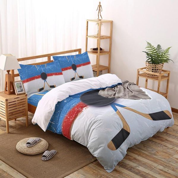 bedding sets sport hockey stadium retro set for bedroom soft bedspreads bed home duvet cover quilt pillowcase