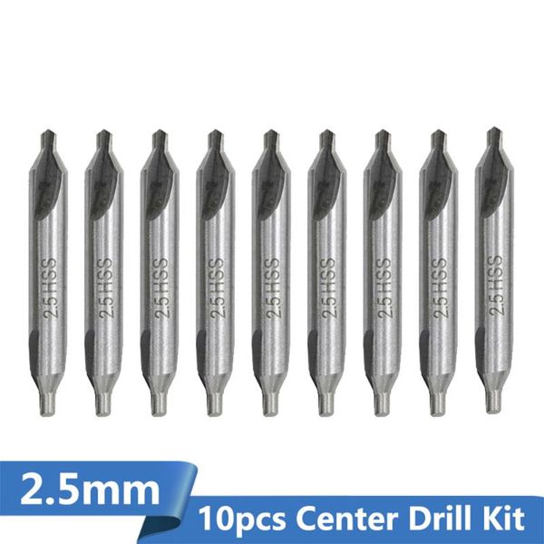 professional drill bits 10pcs 2.5mm center bit kit 60degrees high speed steel metal hole cutter combined set
professional drill bits 10pcs 2.5mm center bit kit 60degrees high speed steel metal hole cutter combined set