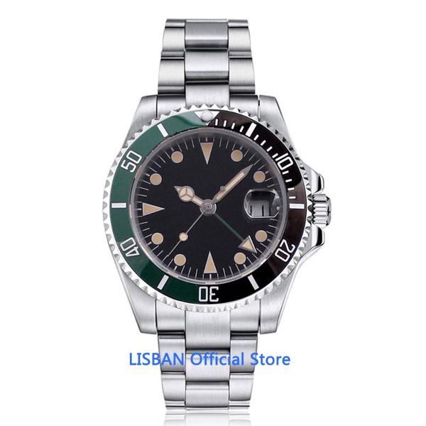 wristwatches 40mm sterile dial automatic mechanical mens watch sapphire crystal vintage gmt clock luminous waterproof wristwatch men, Slivery;brown
wristwatches 40mm sterile dial automatic mechanical mens watch sapphire crystal vintage gmt clock luminous waterproof wristwatch men, Slivery;brown