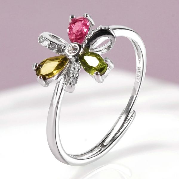 925 silver jewelry for women fashion female ring with colored tourmaline gems, Golden;silver
925 silver jewelry for women fashion female ring with colored tourmaline gems, Golden;silver