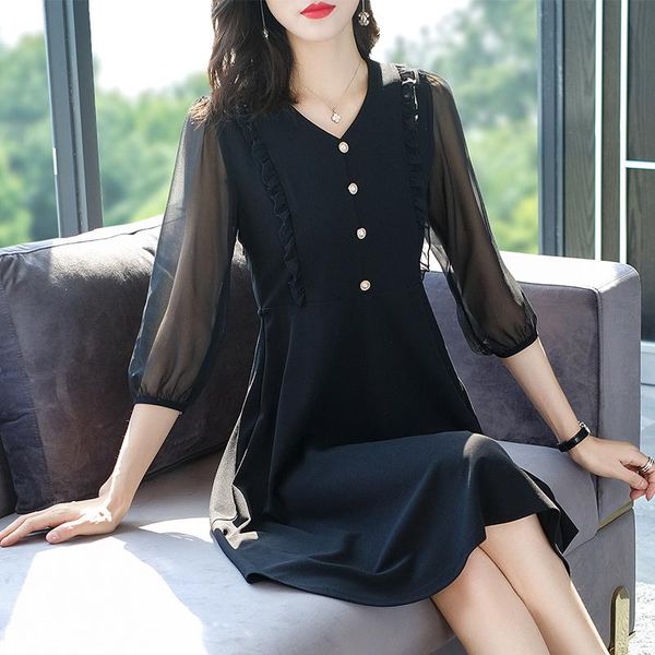 casual dresses dress chiffon slimming elegant 2021 spring clothing products western style large size french fu gu qun, Black;gray
casual dresses dress chiffon slimming elegant 2021 spring clothing products western style large size french fu gu qun, Black;gray