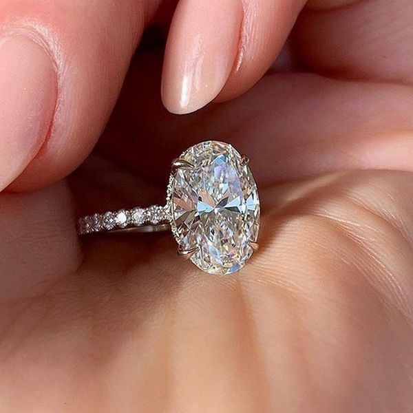 jewelry fashion egg shaped platinum wedding japanese and korean oval crystal zircon ring for women, Silver
jewelry fashion egg shaped platinum wedding japanese and korean oval crystal zircon ring for women, Silver