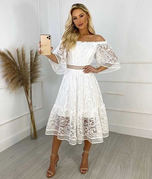 luxury party evening dress 2021 women's lace drs off shoulder short sleeve large swing skirt, Black
luxury party evening dress 2021 women's lace drs off shoulder short sleeve large swing skirt, Black