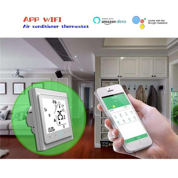smart home control 24vac tuya 2pipe 4pipe wifi thermostat for heating or cooling,works with alexa google home, 95-240vac optional
smart home control 24vac tuya 2pipe 4pipe wifi thermostat for heating or cooling,works with alexa google home, 95-240vac optional