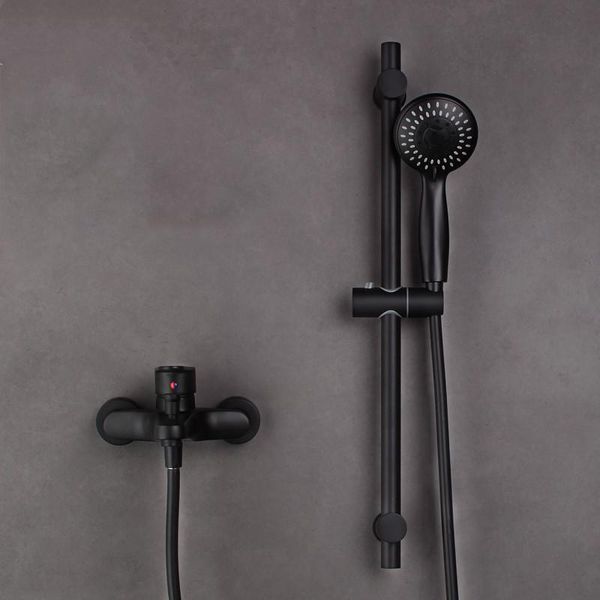 black shower mixing faucet wall mounted bathroom single handle mixer tap bathtub with slide bar sets
black shower mixing faucet wall mounted bathroom single handle mixer tap bathtub with slide bar sets