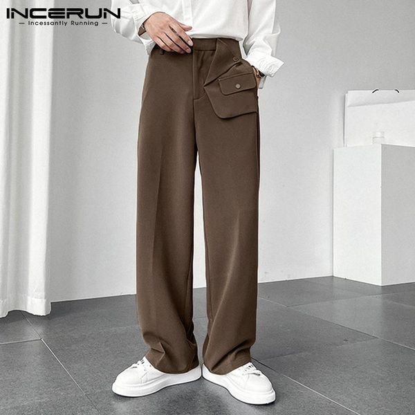 men's pants 2021 men straight joggers elastic waist streetwear loose casual trousers pockets solid color pantalon s-5xl incerun, Black
men's pants 2021 men straight joggers elastic waist streetwear loose casual trousers pockets solid color pantalon s-5xl incerun, Black