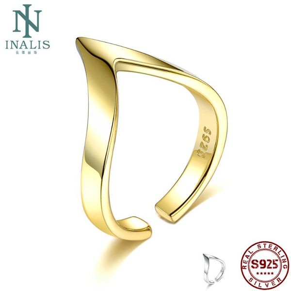 authentic 925 sterling silver wave geometric open adjustable rings for women wedding engagement fine jewelry arrival cluster, Golden;silver
authentic 925 sterling silver wave geometric open adjustable rings for women wedding engagement fine jewelry arrival cluster, Golden;silver