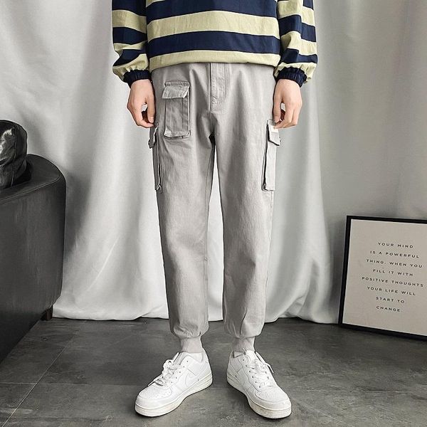 men's cargo pants tactical type multiple pockets fashion street attire leisure outdoor sports trousers, Black
men's cargo pants tactical type multiple pockets fashion street attire leisure outdoor sports trousers, Black
