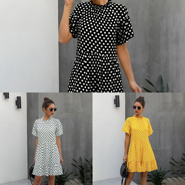black dress polka-dot women summer sundresses casual white loose fit clothes people 2020 yellow womens clothing everyday x0521, Black;gray
black dress polka-dot women summer sundresses casual white loose fit clothes people 2020 yellow womens clothing everyday x0521, Black;gray