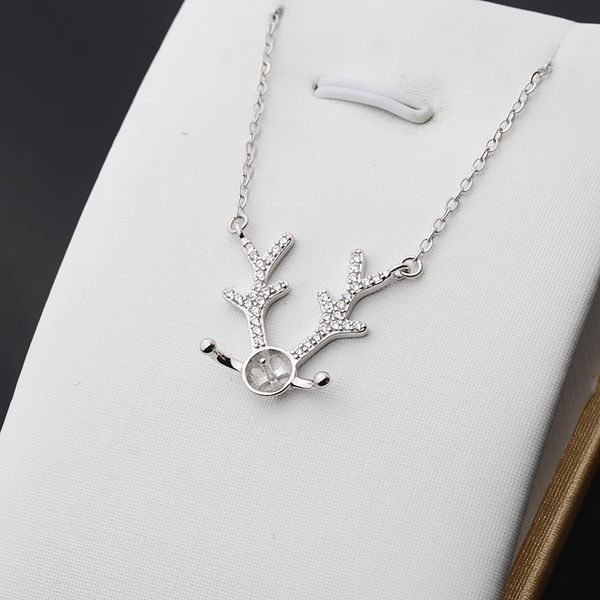 s925 silver necklace pendant with zircon clavicle elk horn 8-9 pearl chain diy accessories empty ti0de 345
s925 silver necklace pendant with zircon clavicle elk horn 8-9 pearl chain diy accessories empty ti0de 345