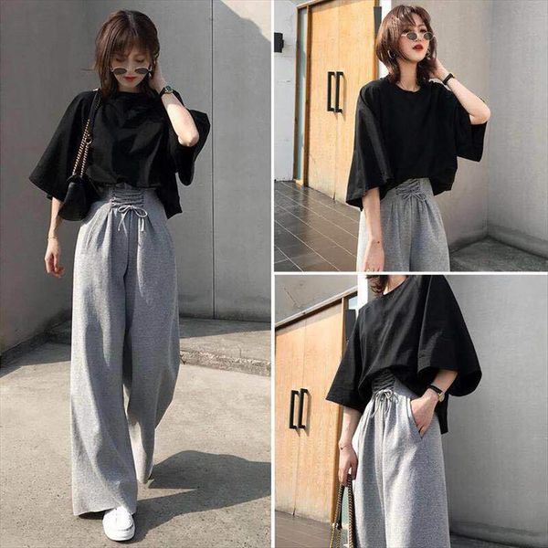 summer clothes casual o neck womens tracksuits lounge wear long drawstring pant sweat suit 2 piece set outfits m36, Gray
summer clothes casual o neck womens tracksuits lounge wear long drawstring pant sweat suit 2 piece set outfits m36, Gray