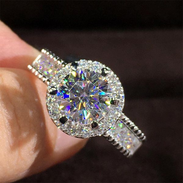 wedding rings luxury female white zircon stone ring classic silver color big engagement charm crystal round for women, Slivery;golden
wedding rings luxury female white zircon stone ring classic silver color big engagement charm crystal round for women, Slivery;golden