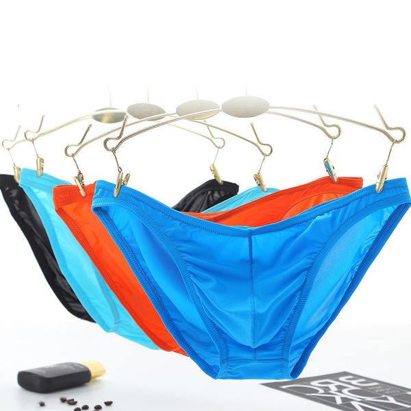 men's briefs nylon ice transparent low waist underwear, Black;white
men's briefs nylon ice transparent low waist underwear, Black;white