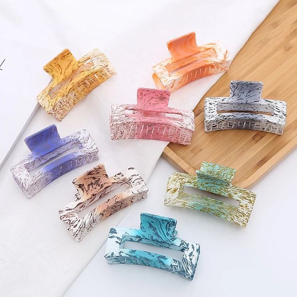 women girls large hair claws crab ink color hair clips rectangle acrylic geometric hairpins girl decoration gift hair accessorie, Golden;silver
women girls large hair claws crab ink color hair clips rectangle acrylic geometric hairpins girl decoration gift hair accessorie, Golden;silver