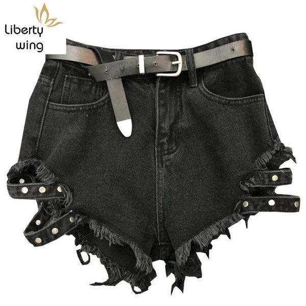 women's jeans fashion black denim women high waist summer loose fit wide leg shorts punk style tassel pants s-xl, Blue
women's jeans fashion black denim women high waist summer loose fit wide leg shorts punk style tassel pants s-xl, Blue