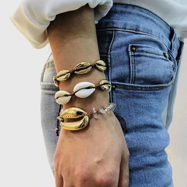 charm bracelets bracelet for women/girl boho summer sea shell femme 2021 fashion adjustable rope gold set jewelry, Golden;silver
charm bracelets bracelet for women/girl boho summer sea shell femme 2021 fashion adjustable rope gold set jewelry, Golden;silver
