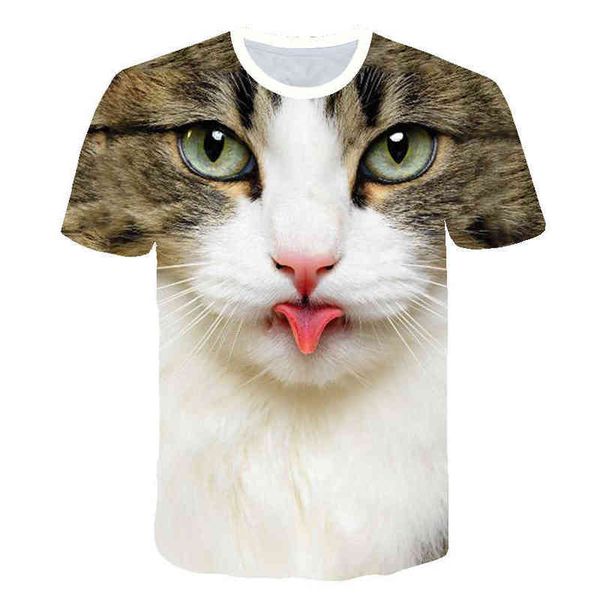 women's t-shirt 2022 spring and autumn art cat 3d digital printing men's t-shirt, White
women's t-shirt 2022 spring and autumn art cat 3d digital printing men's t-shirt, White