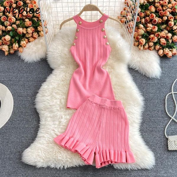 women's tracksuits neploe off-shoulder fashion knitted women short sets halter slip vest outside wear + elasitc waist ruffles shorts k, Gray
women's tracksuits neploe off-shoulder fashion knitted women short sets halter slip vest outside wear + elasitc waist ruffles shorts k, Gray