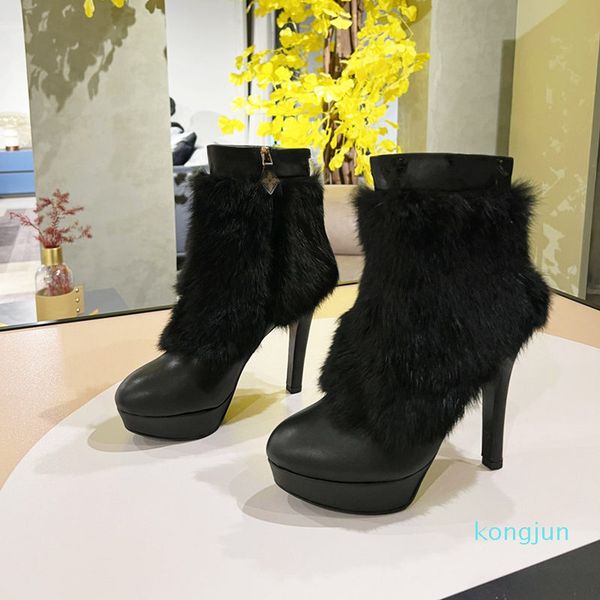 designer- autumn and winter short boots fashion trend mink fur short boots leather material temperament ladies casual high heels, Black
designer- autumn and winter short boots fashion trend mink fur short boots leather material temperament ladies casual high heels, Black