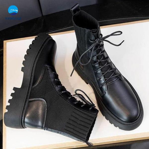 women shoes autumn boots woman fashion round pu ankle winter elastic black comfortable 2021
women shoes autumn boots woman fashion round pu ankle winter elastic black comfortable 2021