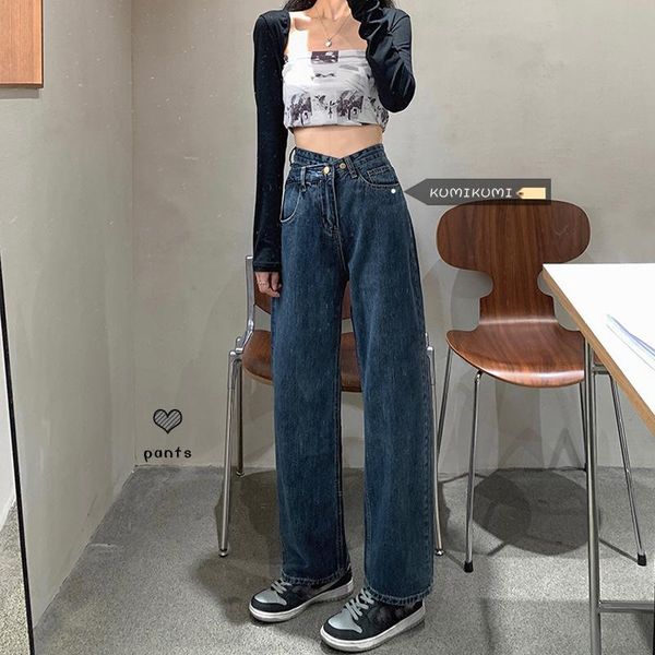 women's jeans black autumn spice girls loose straight pants design feeling high waist thin wide leg, Blue
women's jeans black autumn spice girls loose straight pants design feeling high waist thin wide leg, Blue