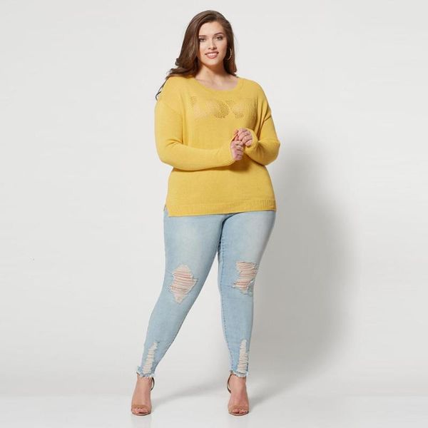 women's sweaters kissmilk 2021 plus size woman clothes love openwork knit back perspective round neck long sleeve pullover sweater, White;black
women's sweaters kissmilk 2021 plus size woman clothes love openwork knit back perspective round neck long sleeve pullover sweater, White;black