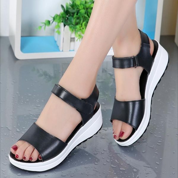 sandals genuine leather women shoes platform ladies white sneakers shoe 2021 summer open toe fashion high heel footwear, Black
sandals genuine leather women shoes platform ladies white sneakers shoe 2021 summer open toe fashion high heel footwear, Black
