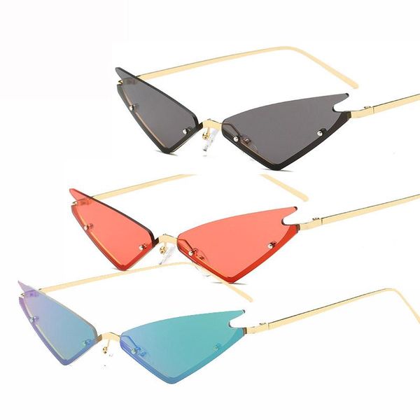 sunglasses women rimless cat eye vintage womens brand designer small triangle sun glasses female fashion polarized, White;black
sunglasses women rimless cat eye vintage womens brand designer small triangle sun glasses female fashion polarized, White;black