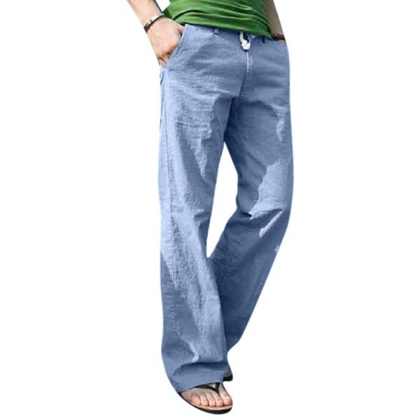 men casual pants solid clothing joggers pocket elastic waist drawstring straight men's, Black
men casual pants solid clothing joggers pocket elastic waist drawstring straight men's, Black