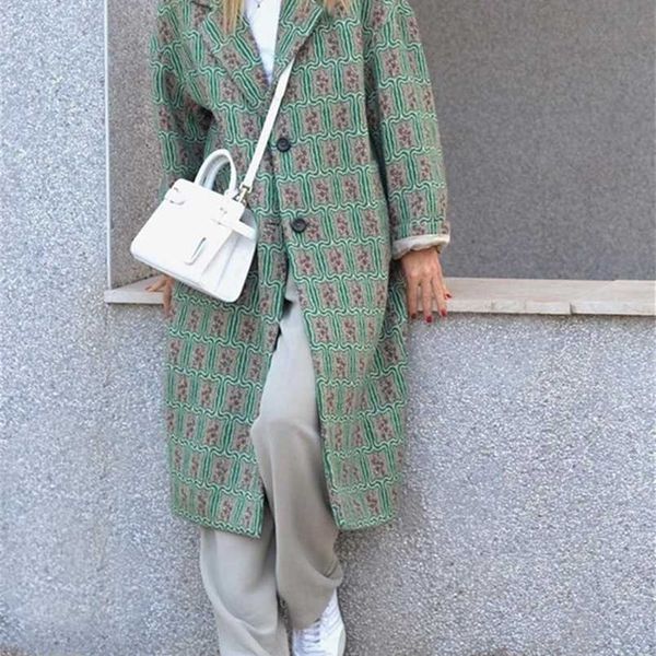 puwd vintage women loose v neck woolen coat autumn fashion ladies green pockets casual long jackets female chic outwear 211104, Black
puwd vintage women loose v neck woolen coat autumn fashion ladies green pockets casual long jackets female chic outwear 211104, Black