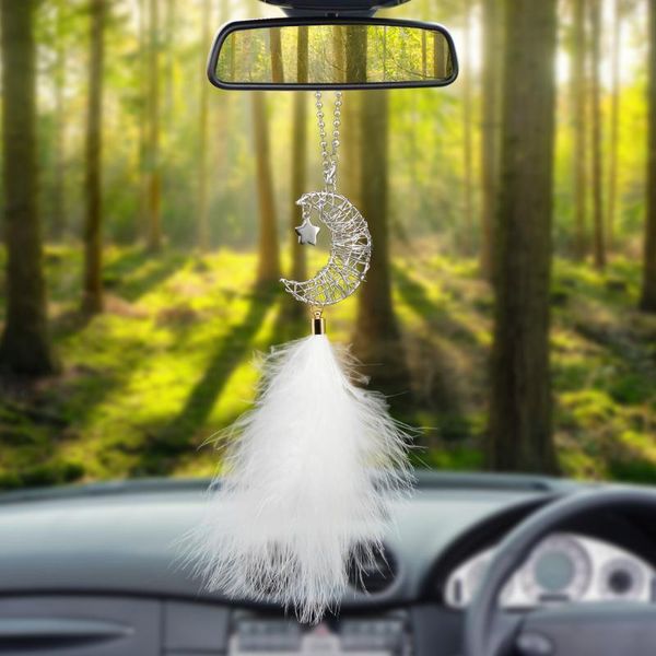 feather wrapped wire iron moon car pendant bling glitter accessories rearview mirror decoration hanging ornaments decor interior decorations
feather wrapped wire iron moon car pendant bling glitter accessories rearview mirror decoration hanging ornaments decor interior decorations