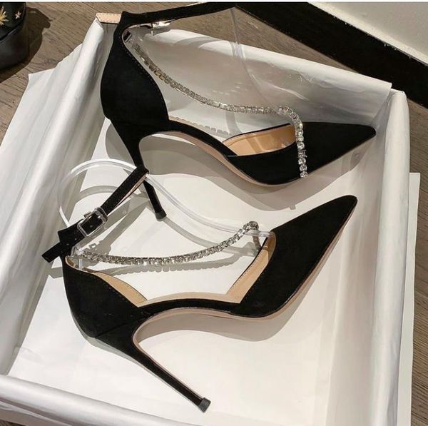 dress shoes female high-heeled black stiletto hollow pointed-toe single baotou one word buckle rhinestone sandals
dress shoes female high-heeled black stiletto hollow pointed-toe single baotou one word buckle rhinestone sandals
