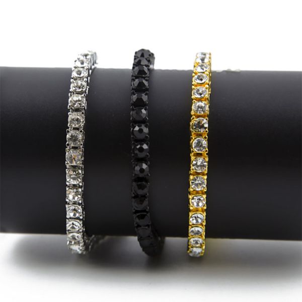 unhip hop simulated diamond 8" bracelet bling bling 1 row rhinestones bracelet, Black
unhip hop simulated diamond 8" bracelet bling bling 1 row rhinestones bracelet, Black