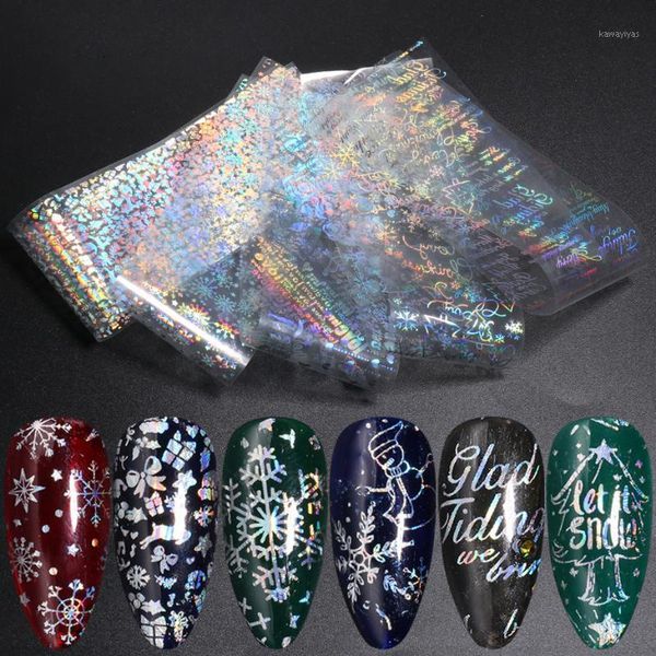 christmas nail transfer foil stickers holographic snowflake letters art full wraps decal maniure decorations tr09261, Black
christmas nail transfer foil stickers holographic snowflake letters art full wraps decal maniure decorations tr09261, Black