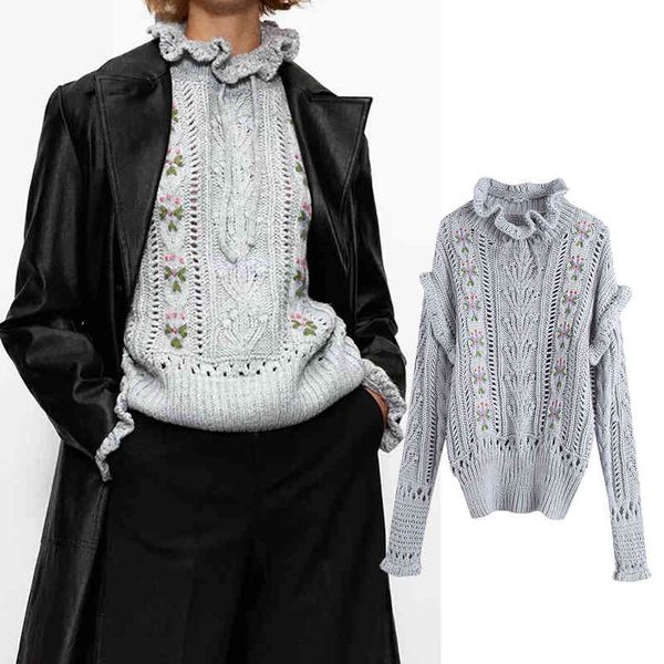 women's sweaters women autumn embroidered knitting turtleneck ruffle sweater winter sweater girl long sleeve casual loose knit pul, White;black
women's sweaters women autumn embroidered knitting turtleneck ruffle sweater winter sweater girl long sleeve casual loose knit pul, White;black