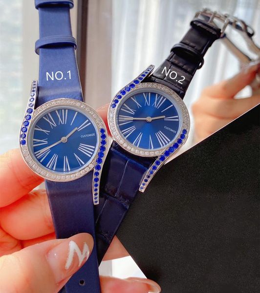 wristwatches stainless steel geometric crystal 69 diamond watches blue leather roman number dial women quartz wristwatch 32mm, Slivery;brown
wristwatches stainless steel geometric crystal 69 diamond watches blue leather roman number dial women quartz wristwatch 32mm, Slivery;brown