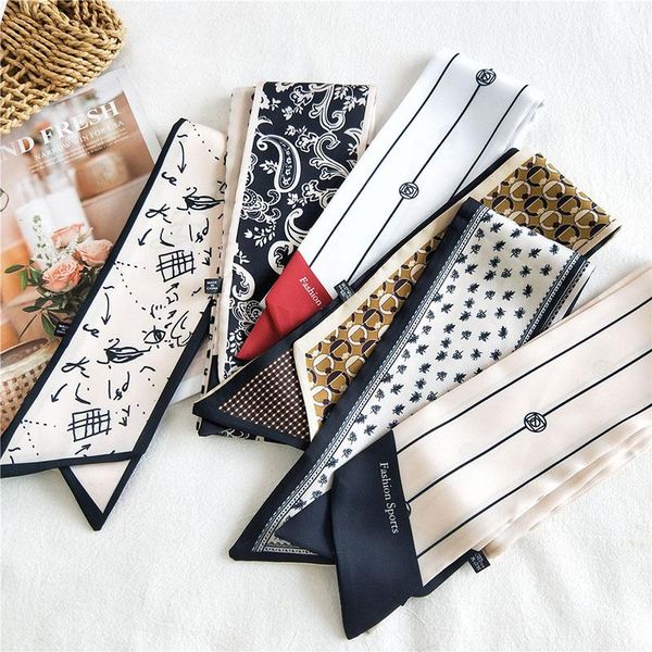 long skinny silk square scarf fashion print lady hair band neck elegant head scarves female bandana shawl, Blue;gray
long skinny silk square scarf fashion print lady hair band neck elegant head scarves female bandana shawl, Blue;gray