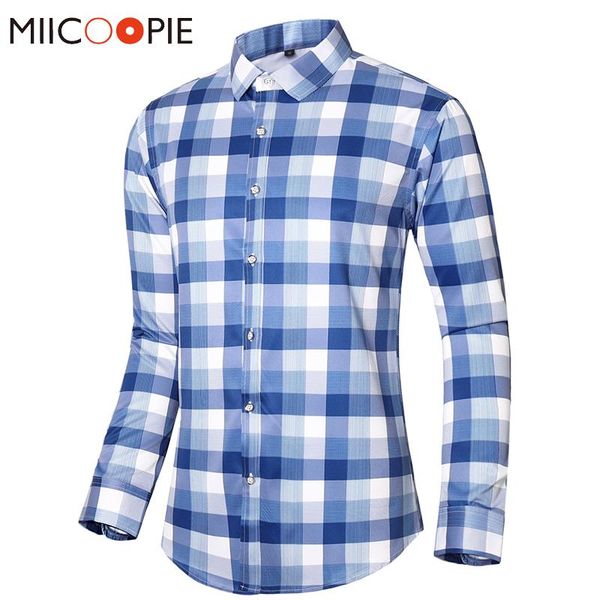 men's casual shirts plus size 7xl plaid shirt men blouse long sleeved turndown collar elasticity mens business camisas para hombre, White;black
men's casual shirts plus size 7xl plaid shirt men blouse long sleeved turndown collar elasticity mens business camisas para hombre, White;black