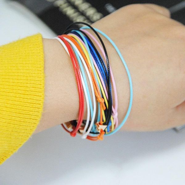 link, chain gold color heart bracelet handmade jewelry multicolor rope adjustable string lucky for women children couples, Black
link, chain gold color heart bracelet handmade jewelry multicolor rope adjustable string lucky for women children couples, Black