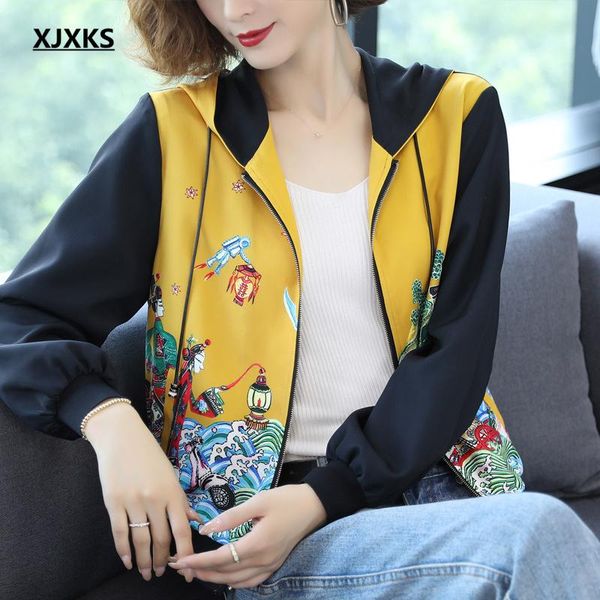 spring autumn women jacket digital printing fashion hood zipper cardigan coat women's jackets, Black;brown
spring autumn women jacket digital printing fashion hood zipper cardigan coat women's jackets, Black;brown