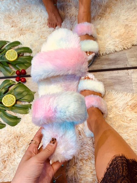 fluffy home house slippers women faux fur cozy furry slides open toe slip on soft floor plush warm shoes, Black
fluffy home house slippers women faux fur cozy furry slides open toe slip on soft floor plush warm shoes, Black