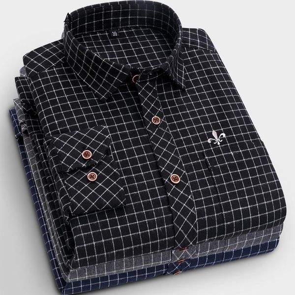 men's casual shirts camisa social masculina cotton dudalinas plaid shirt pocket long sleeve standard-fit comfortable slim fit, White;black
men's casual shirts camisa social masculina cotton dudalinas plaid shirt pocket long sleeve standard-fit comfortable slim fit, White;black