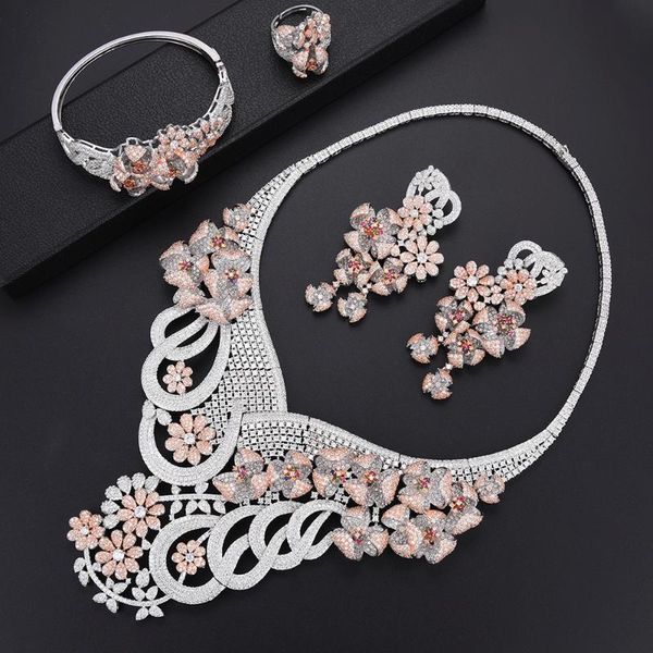 earrings & necklace larrauri 4pcs luxury bridal wedding engagement jewelry sets big leaves collar dangle bangle ring, Silver
earrings & necklace larrauri 4pcs luxury bridal wedding engagement jewelry sets big leaves collar dangle bangle ring, Silver