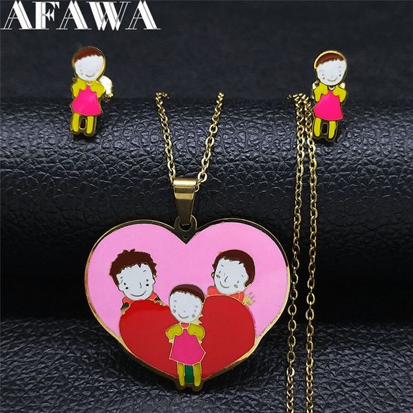 jewelry sets stainless steel enamel family mom dad daughter necklace earings set women gold color de aretes y collar s9520s01, Black
jewelry sets stainless steel enamel family mom dad daughter necklace earings set women gold color de aretes y collar s9520s01, Black