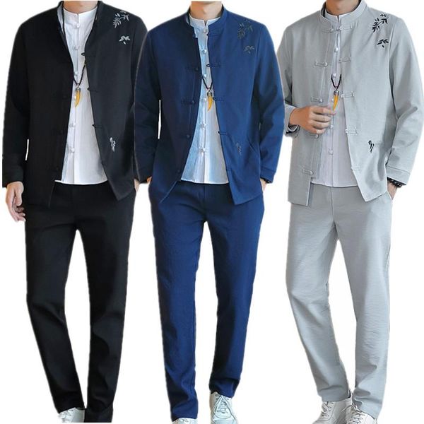 men's tracksuits spring and autumn mens two-piece set (jacket + pants) blue gray black men embroidered coat trousers large size s-5xl
men's tracksuits spring and autumn mens two-piece set (jacket + pants) blue gray black men embroidered coat trousers large size s-5xl