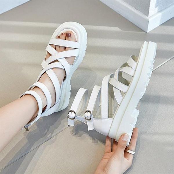 dress shoes sandals women genuine leather 2021 summer casual platform roman hollow high-girl college style wedges cool boots, Black
dress shoes sandals women genuine leather 2021 summer casual platform roman hollow high-girl college style wedges cool boots, Black