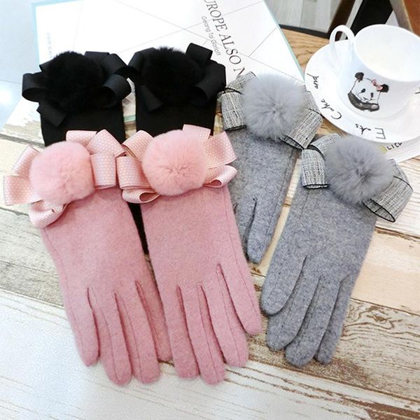 five fingers gloves winter cashmere women fashion ladies bow hair ball full finger touch screen warm candy color, Blue;gray
five fingers gloves winter cashmere women fashion ladies bow hair ball full finger touch screen warm candy color, Blue;gray